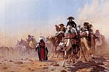 Jean-leon Gerome Famous Paintings - Napoleon and His General Staff